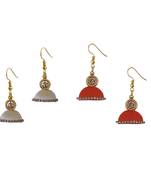 Multicolor combo silk thread earrings