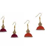 Multicolor combo silk thread earrings