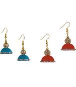 Multicolor combo silk thread earrings