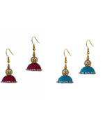 Multicolor combo silk thread earrings