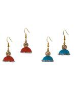Multicolor combo silk thread earrings