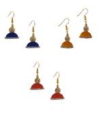 Multicolor combo silk thread earrings