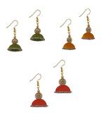 Multicolor combo silk thread earrings