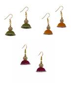 Multicolor combo silk thread earrings