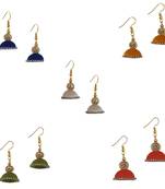 Multicolor combo silk thread earrings