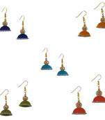 Multicolor combo silk thread earrings