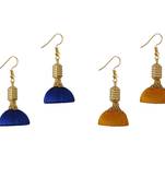 Multicolor combo silk thread earrings