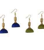 Multicolor combo silk thread earrings