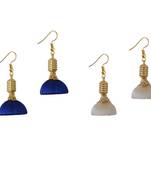 Multicolor combo silk thread earrings