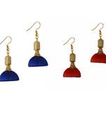 Multicolor combo silk thread earrings