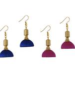 Multicolor combo silk thread earrings