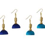 Multicolor combo silk thread earrings