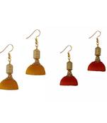 Multicolor combo silk thread earrings