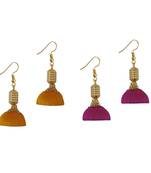 Multicolor combo silk thread earrings