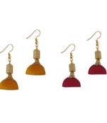 Multicolor combo silk thread earrings