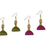 Multicolor combo silk thread earrings