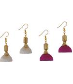 Multicolor combo silk thread earrings