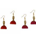 Multicolor combo silk thread earrings