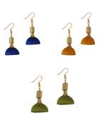 Multicolor combo silk thread earrings