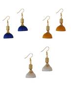 Multicolor combo silk thread earrings