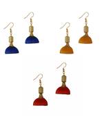 Multicolor combo silk thread earrings