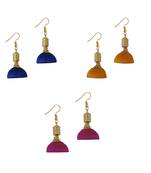 Multicolor combo silk thread earrings
