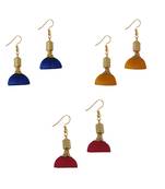 Multicolor combo silk thread earrings