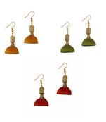 Multicolor combo silk thread earrings