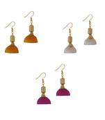 Multicolor combo silk thread earrings