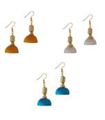 Multicolor combo silk thread earrings
