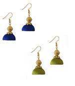 Multicolor combo silk thread earrings