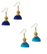 Multicolor combo silk thread earrings