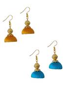 Multicolor combo silk thread earrings