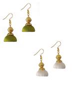 Multicolor combo silk thread earrings