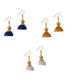 Multicolor combo silk thread earrings