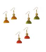 Multicolor combo silk thread earrings