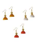 Multicolor combo silk thread earrings