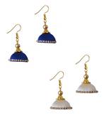 Multicolor combo silk thread earrings