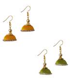 Multicolor combo silk thread earrings