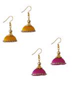 Multicolor combo silk thread earrings