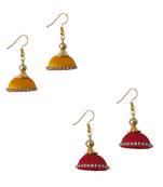 Multicolor combo silk thread earrings