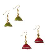 Multicolor combo silk thread earrings