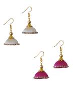 Multicolor combo silk thread earrings