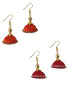 Multicolor combo silk thread earrings