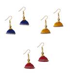 Multicolor combo silk thread earrings