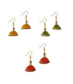 Multicolor combo silk thread earrings