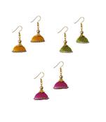 Multicolor combo silk thread earrings