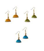 Multicolor combo silk thread earrings