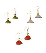 Multicolor combo silk thread earrings