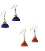 Multicolor combo silk thread earrings